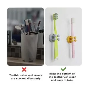XoYoZo 4 soportes de silicona para cepillo de dientes_4