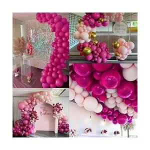 Globos rosa intenso paquete de 100 globos rosa intenso_7
