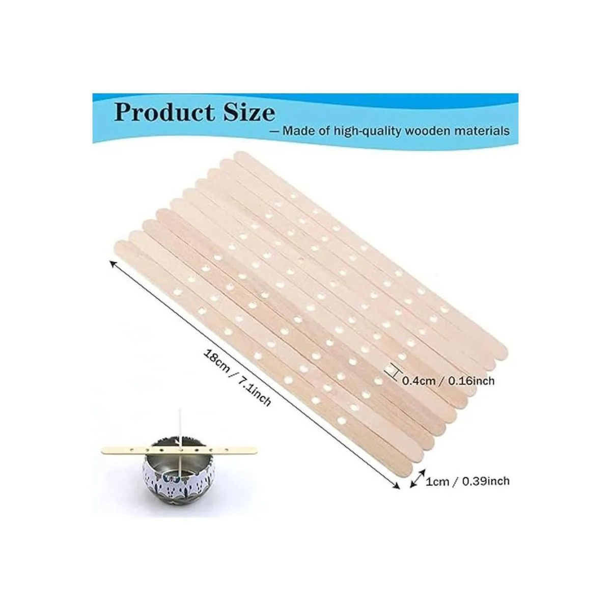 Juego de 100 soportes para velas de madera para hacer_2