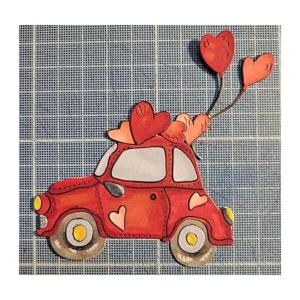Troqueles de metal para coche y corazones marco de coche_5