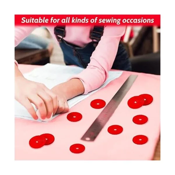 100 piezas para máquina de coser carrete de fieltro rojo_4