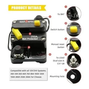 Disyuntor de audio de 250 amperios para montaje en_2