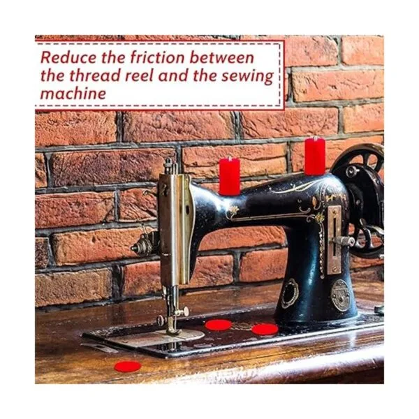 100 piezas para máquina de coser carrete de fieltro rojo_6