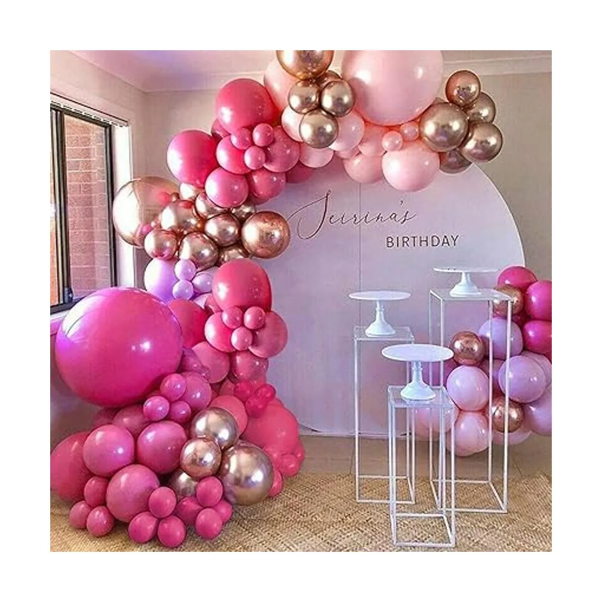 Globos rosa intenso paquete de 100 globos rosa intenso_2