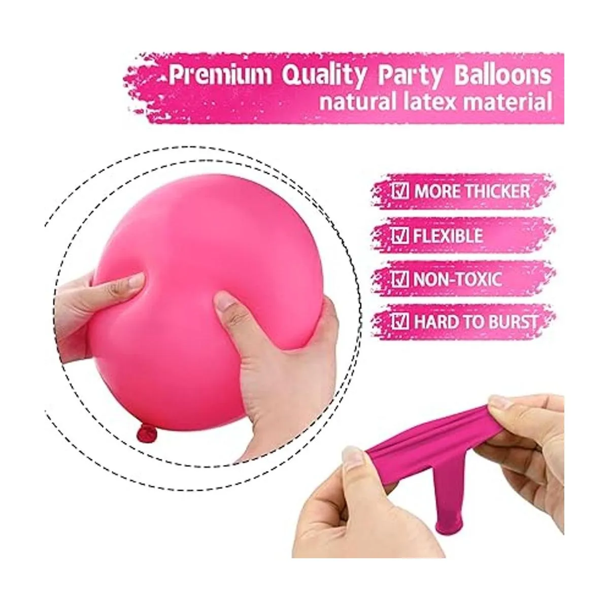 Globos rosa intenso paquete de 100 globos rosa intenso_4