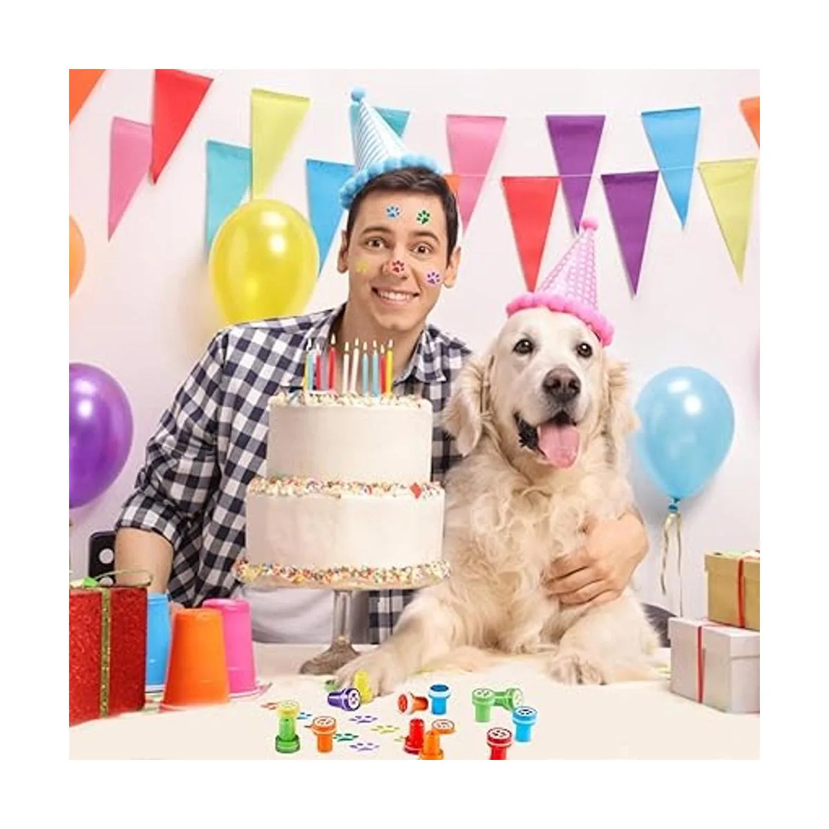 Chinco Sello de huellas de perro sellos autoentintados_5