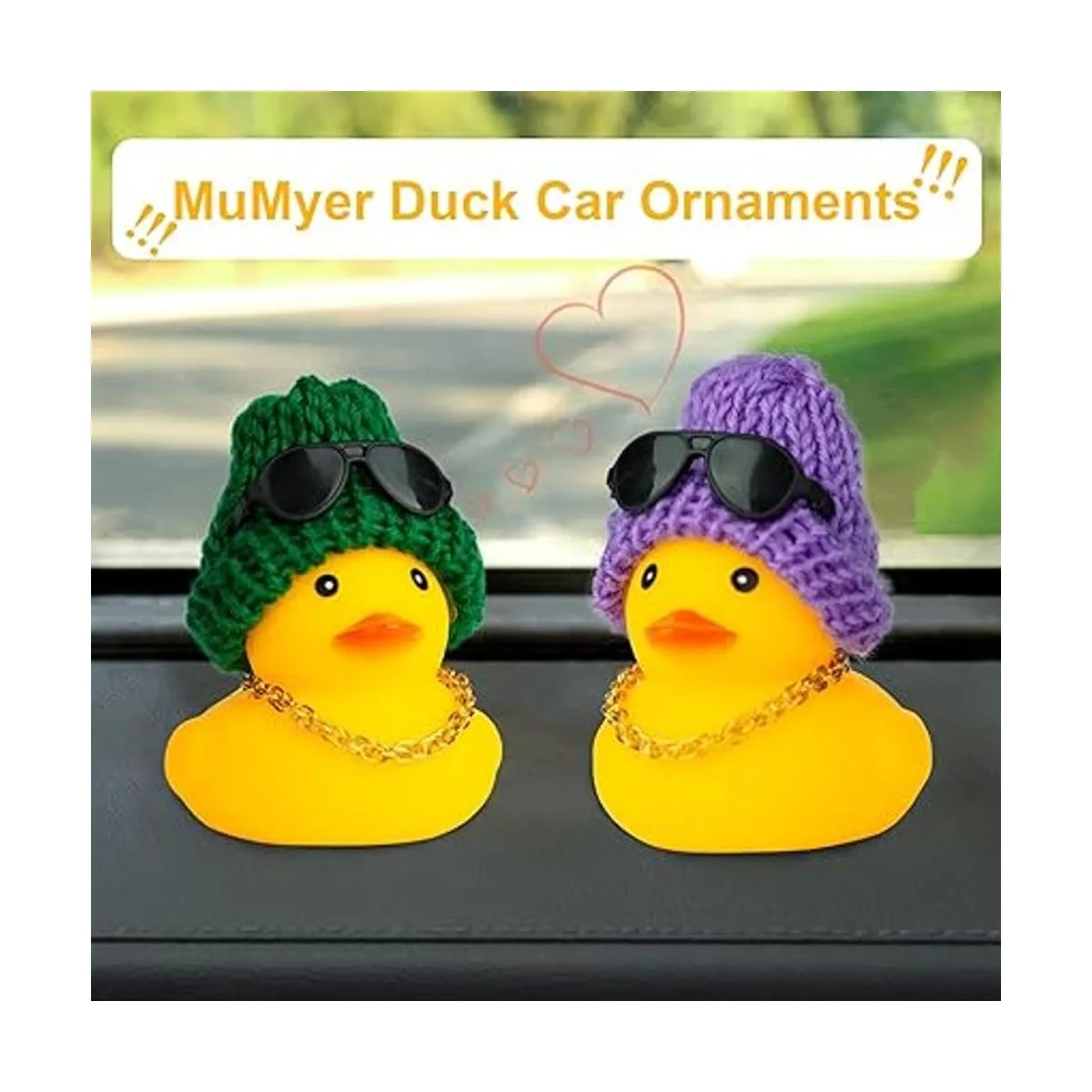 MuMyer Adornos de goma de pato para automóvil decoración_6