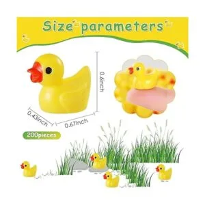 200 piezas de pato de resina mini pato pequeño_2