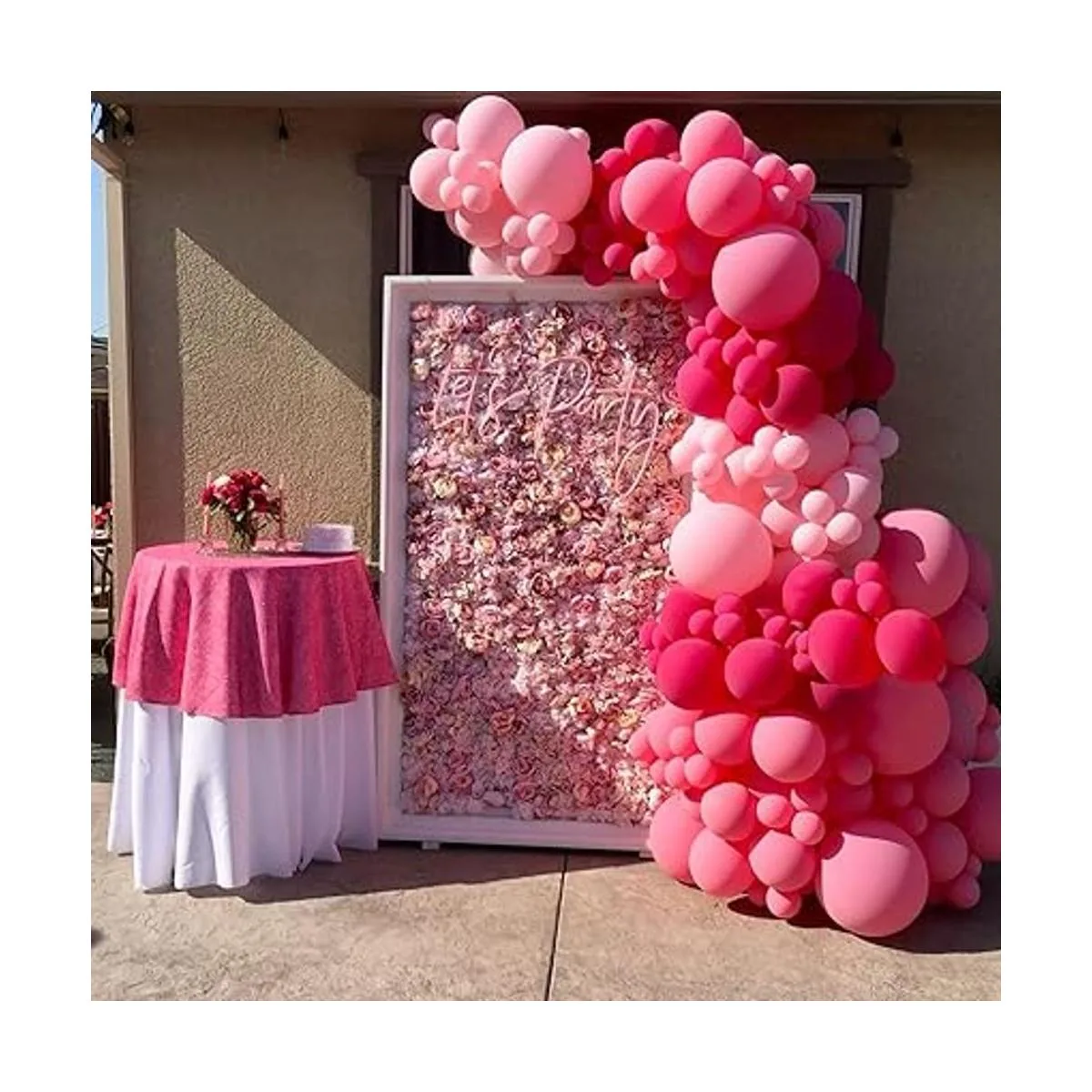 Globos rosa intenso paquete de 100 globos rosa intenso_6