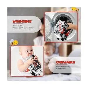 OKOOKO Soft Cloth Book for Baby Animals Tails Book High_4