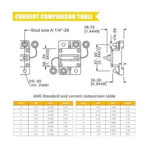 Disyuntor de audio de 250 amperios para montaje en_4