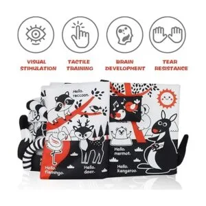 OKOOKO Soft Cloth Book for Baby Animals Tails Book High_6