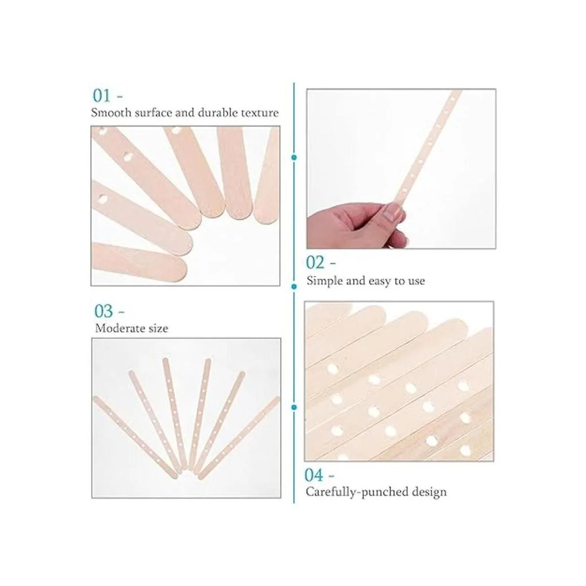 Juego de 100 soportes para velas de madera para hacer_3