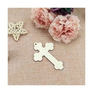 20pcs Cross Wood DIY Crafts Cutouts Wooden Cross Shaped_3