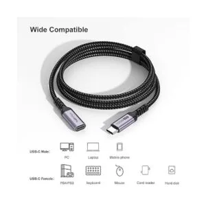 Cable de extensión USB C de 6.6 pies USB C a USB C macho_6