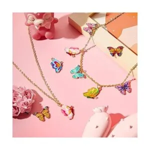 48 dijes de aleación de esmalte con estampado de mariposa_4