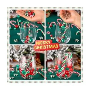 HTZNHXT 120 piezas de relleno de jarrón de Navidad_2