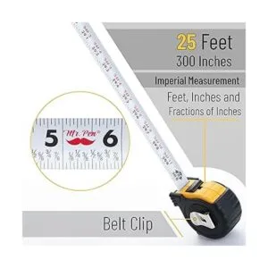 Mr. Pen Cinta métrica 25 pies cinta métrica de acero_3