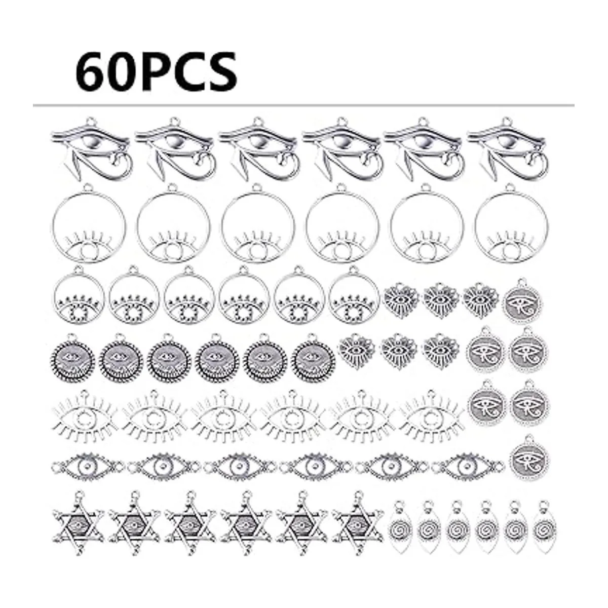 60 colgantes de plata envejecida con ojo de Horus_2