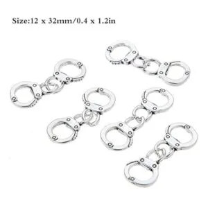 JKJF 20 pares de dijes de metal para esposas mini esposas_3