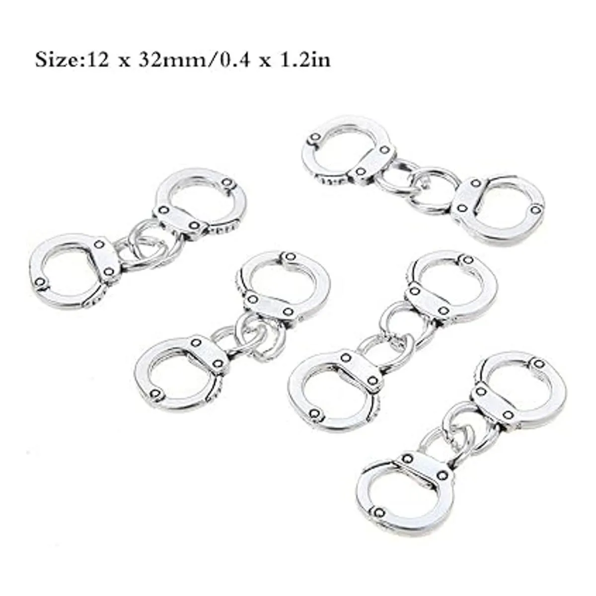 JKJF 20 pares de dijes de metal para esposas mini esposas_3