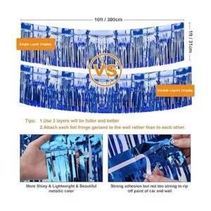 2 Pack Iridescent Fringe Float Curtain Metallic Foil_3