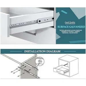 Uenhoy 1 par de diapositivas de cajón de 12.2 pulgadas de_6