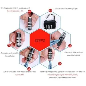 SDTC Tech Paquete de 2 mini candados antiguos con_5