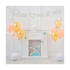 Future Mr Mrs Banner Letrero plateado con purpurina_5