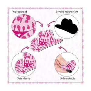 Imanes de refrigerador preppy rosa para mujer imanes de_3