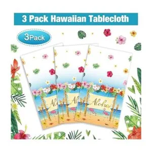 Mantel de flamenco 3 piezas de plástico hawaiano para_2
