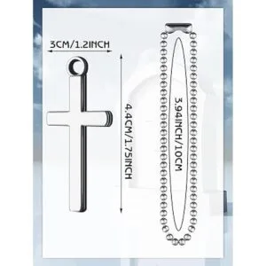 50 piezas colgante de cruz de plata con dije de cruz_3