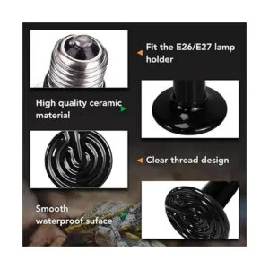 Simple Deluxe Bombilla de cerámica de 100 W emisor de_2