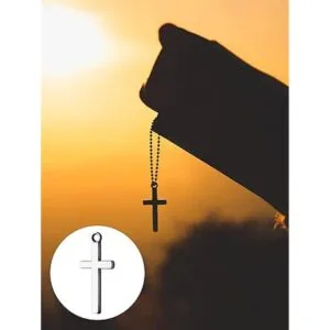 50 piezas colgante de cruz de plata con dije de cruz_7