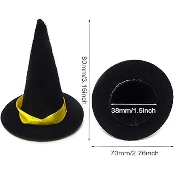 Honbay 6 piezas de sombreros de bruja de fieltro para_2