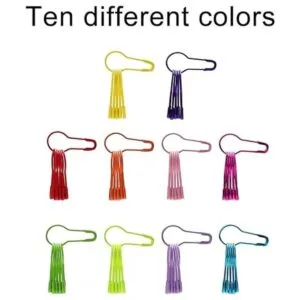 500 pines coloridos en forma de pera de seguridad con_5