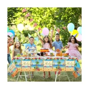 Mantel de flamenco 3 piezas de plástico hawaiano para_5