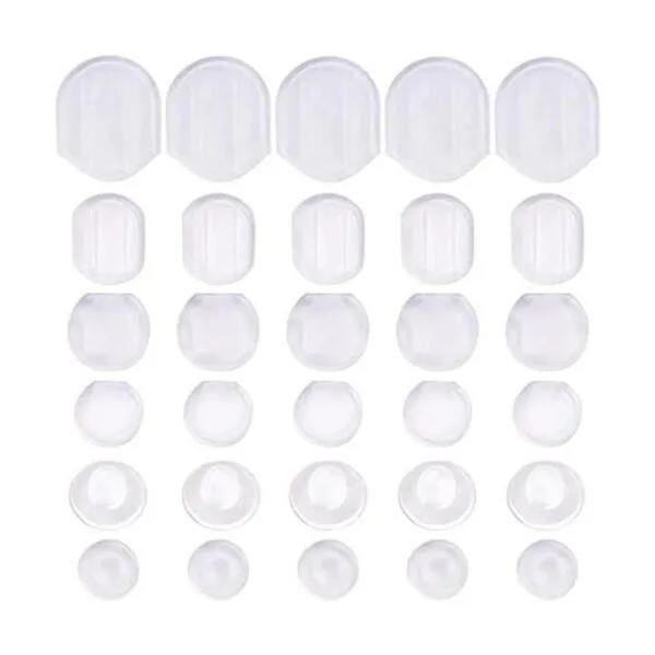 Almohadillas para aretes 60 piezas 6 tamaños cómodas_1
