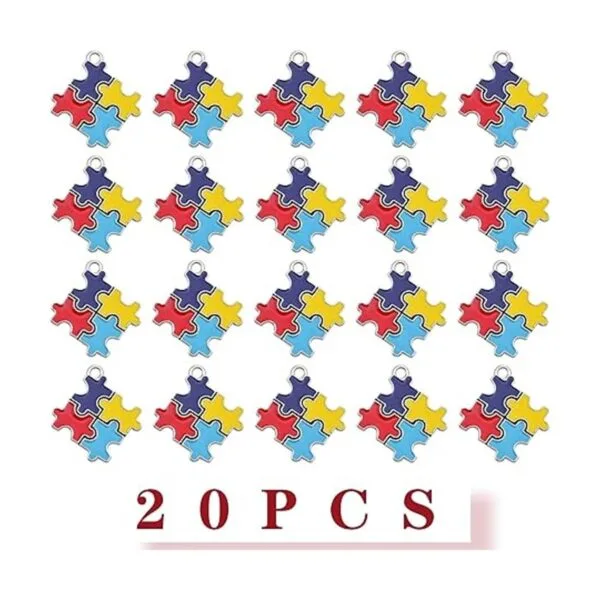 Hmjpng 20 abalorios coloridos para autismo aleación_2