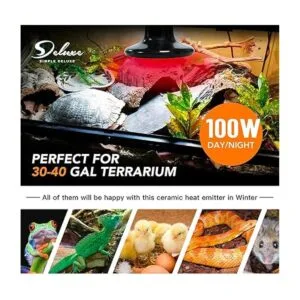 Simple Deluxe Bombilla de cerámica de 100 W emisor de_6