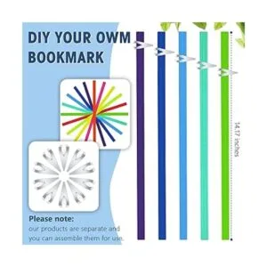 20 marcadores elásticos de acero inoxidable para libros de_2