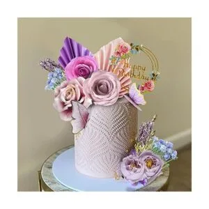 17 piezas de adornos de pastel de flores decoraciones de_4
