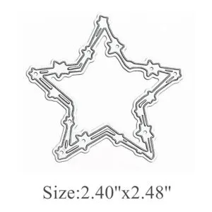 Troqueles de metal con marco de estrellas plantillas de_2