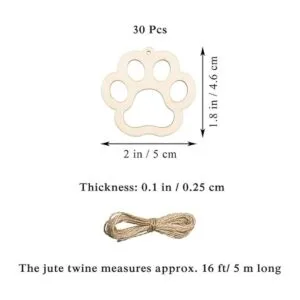 30 piezas mini pata de perro madera DIY manualidades_2