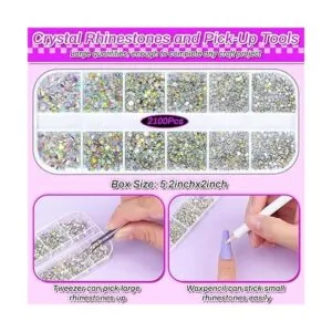 Audab Kit de pegamento de diamantes de imitación con_5