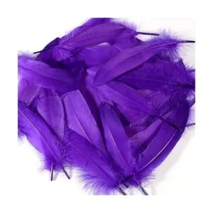 THARAHT 120 plumas de ganso moradas naturales a granel de_3