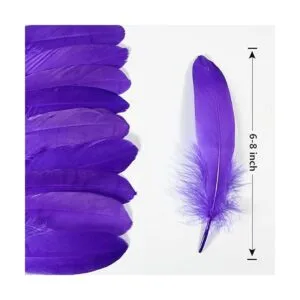 THARAHT 120 plumas de ganso moradas naturales a granel de_4