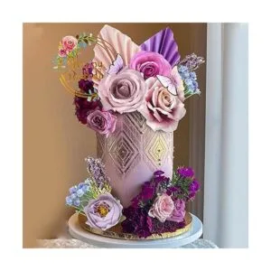 17 piezas de adornos de pastel de flores decoraciones de_6