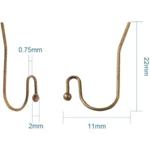 Pandahall 100 Piezas de bronce antiguo latón gancho llaves_3