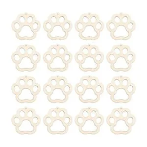 30 piezas mini pata de perro madera DIY manualidades_1